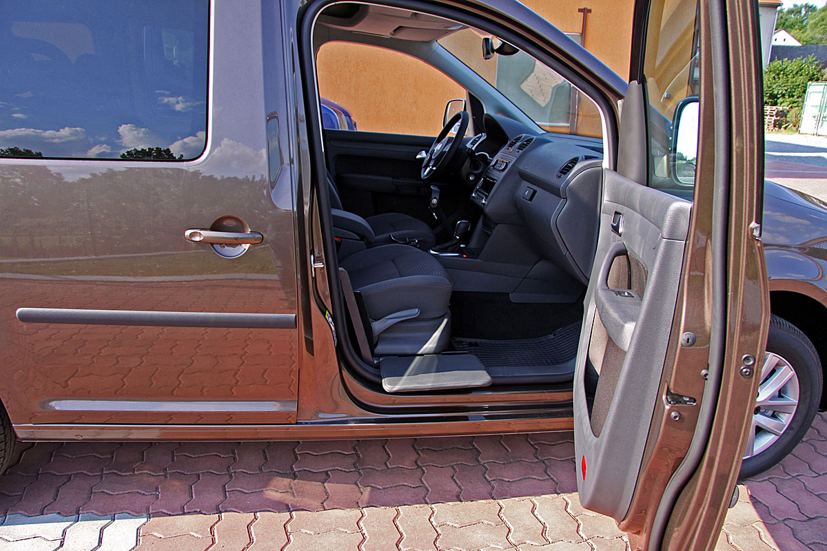 Mechanické přesedací zařízení – zvedací ve voze VW Caddy
